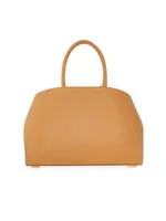 Small Hug Leather Top-Handle Bag