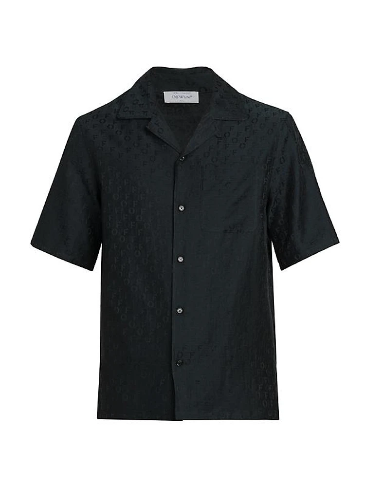 Off AO Jacquard Silk-Cotton Shirt