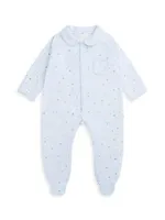 Baby Girl's Star & Crown Footie