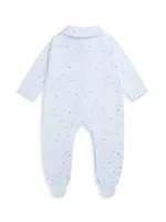 Baby Girl's Star & Crown Footie