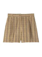 Collection Line Technical Plaid Shorts