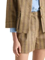 Collection Line Technical Plaid Shorts