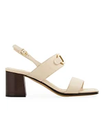 Lou 55MM Leather Slingback Sandals