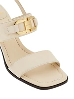 Lou 55MM Leather Slingback Sandals