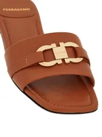 Leah Leather Gancini Sandals
