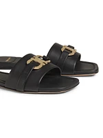 Leah Leather Slides