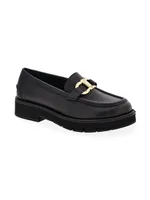 Maryan Leather Lug-Sole Loafers