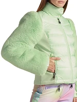 Fairytale Quilted Shell & Faux Fur Ski Jacket