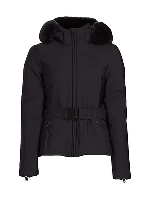 Hida Belted Hood Shell Ski Jacket