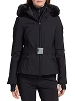 Hida Belted Hood Shell Ski Jacket