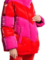 Candycane Hooded Stripe Ski Jacket