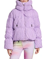 Candyfloss Hooded Wrinkle Shell Ski Jacket