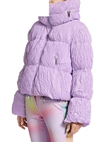 Candyfloss Hooded Wrinkle Shell Ski Jacket