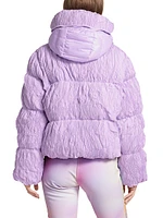 Candyfloss Hooded Wrinkle Shell Ski Jacket