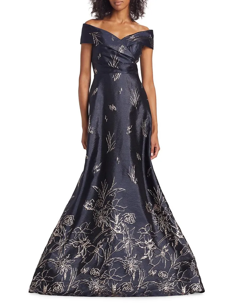Jacquard Fluted Gown