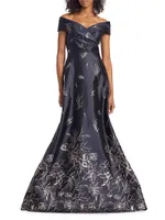 Jacquard Fluted Gown