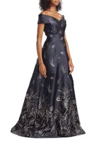 Jacquard Fluted Gown