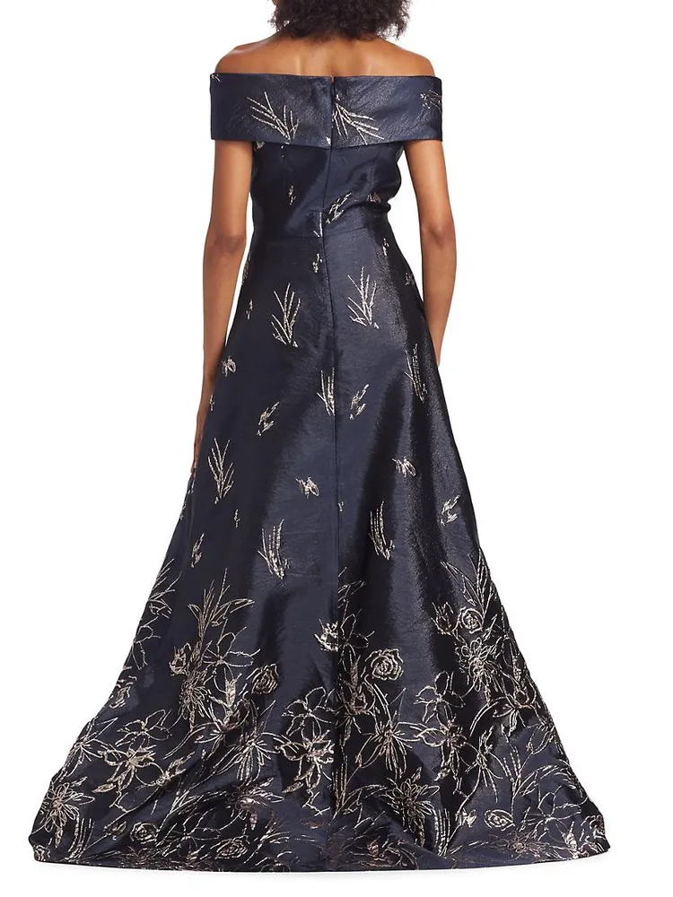 Jacquard Fluted Gown