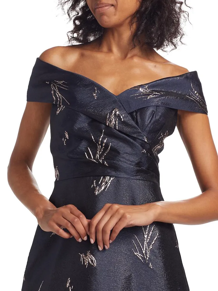 Jacquard Fluted Gown