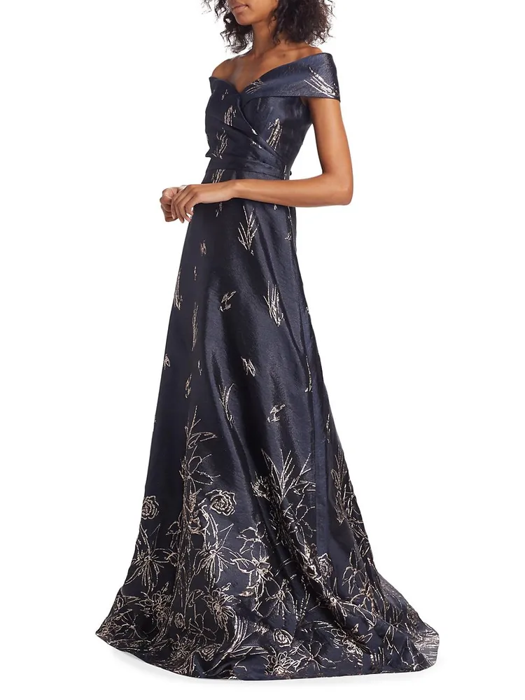 Jacquard Fluted Gown