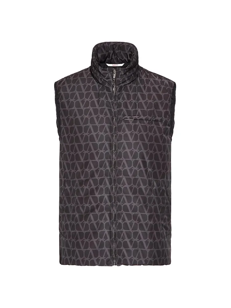 Nylon Vest With Toile Iconographe Print