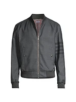 Wool-Blend Blouson Bomber Jacket