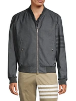 Wool-Blend Blouson Bomber Jacket