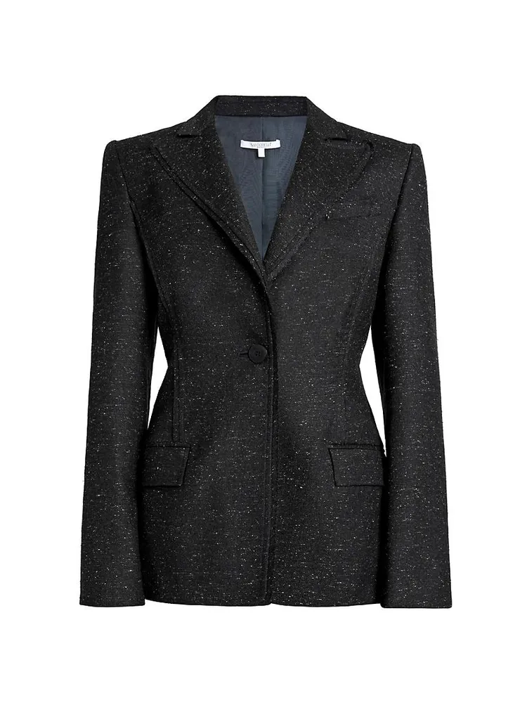 Single-Breasted Wool-Blend Blazer