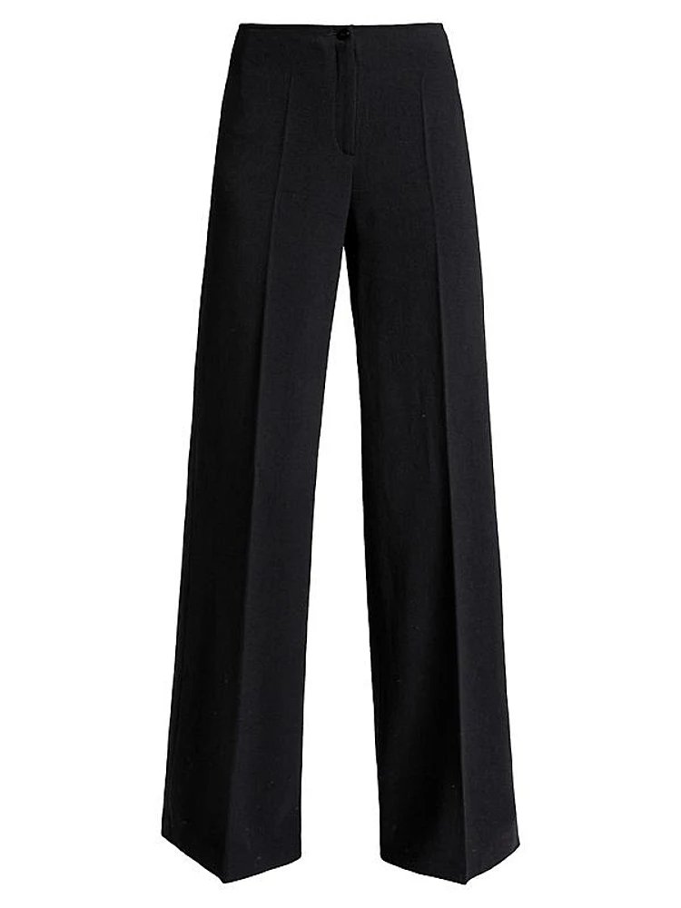 Wool Wide-Leg Pants