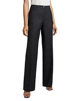 Wool-Blend Straight-Leg Pants