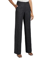 Wool-Blend Straight-Leg Pants