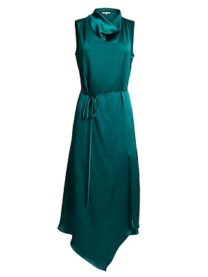 Silk Handkerchief Midi Dress