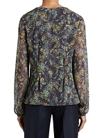 Miranda Floral Surplice Blouse