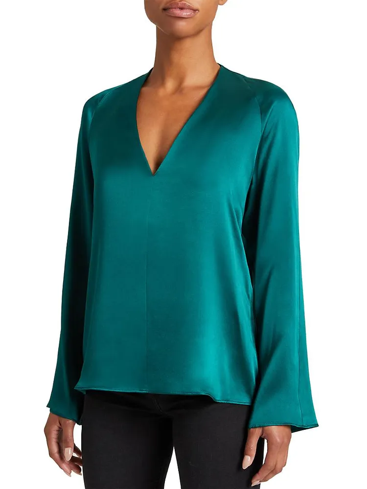 Silk V-Neck Blouse