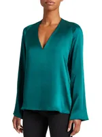 Silk V-Neck Blouse