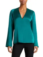 Silk V-Neck Blouse