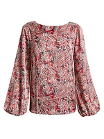 Paisley Satin Blouse