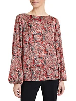 Paisley Satin Blouse