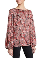 Paisley Satin Blouse