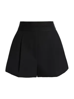 Logo Banded Pleated Shorts