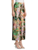 Silk Painterly Palazzo Pants