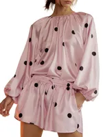 Alice Polka Dot Silk Blouse