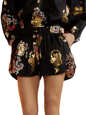 Alice Floral Silk Shorts