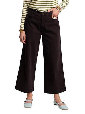 Sally Cropped Wide-Leg Jeans