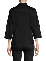 Asymmetric Side-Buckle Blouse