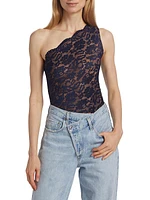 Cornelia One-Shoulder Lace Bodysuit