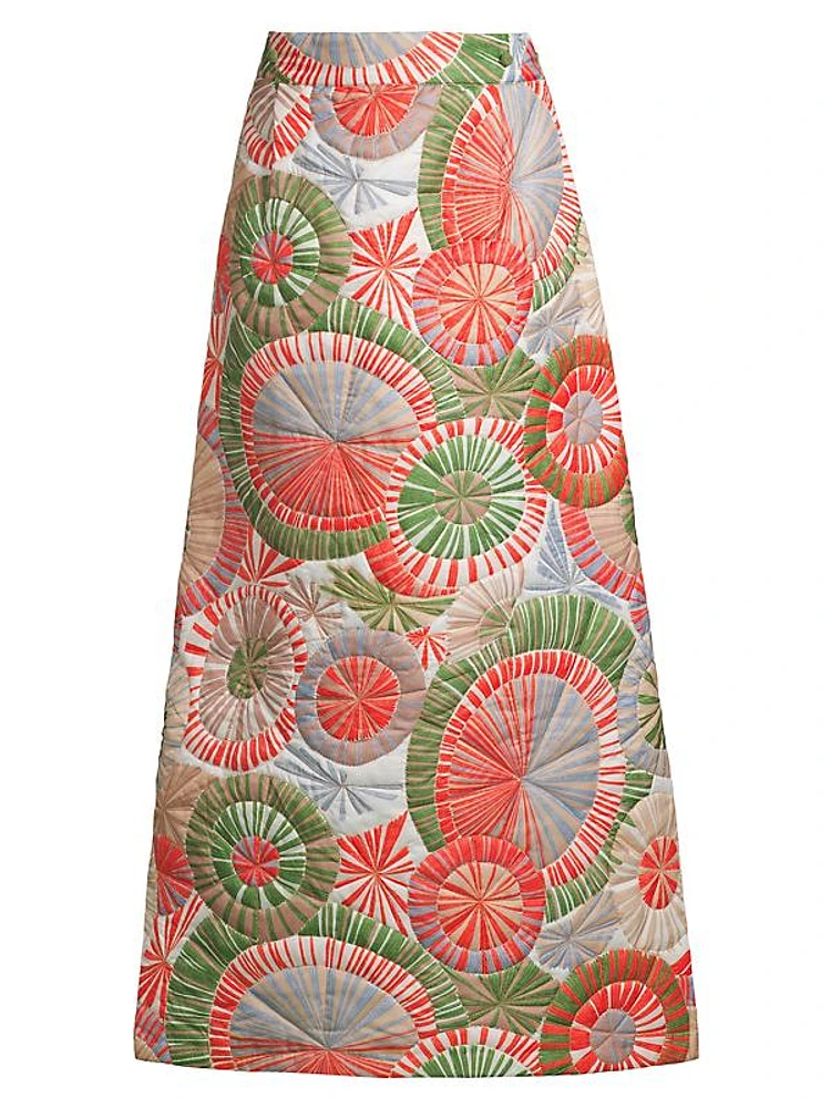 Hostess Starburst Quilted Maxi Skirt