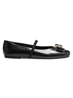 Zina Leather Ballet Flats