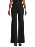 Lydia Crepe Flared Pants