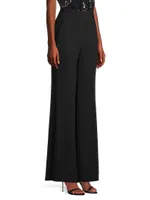 Lydia Crepe Flared Pants